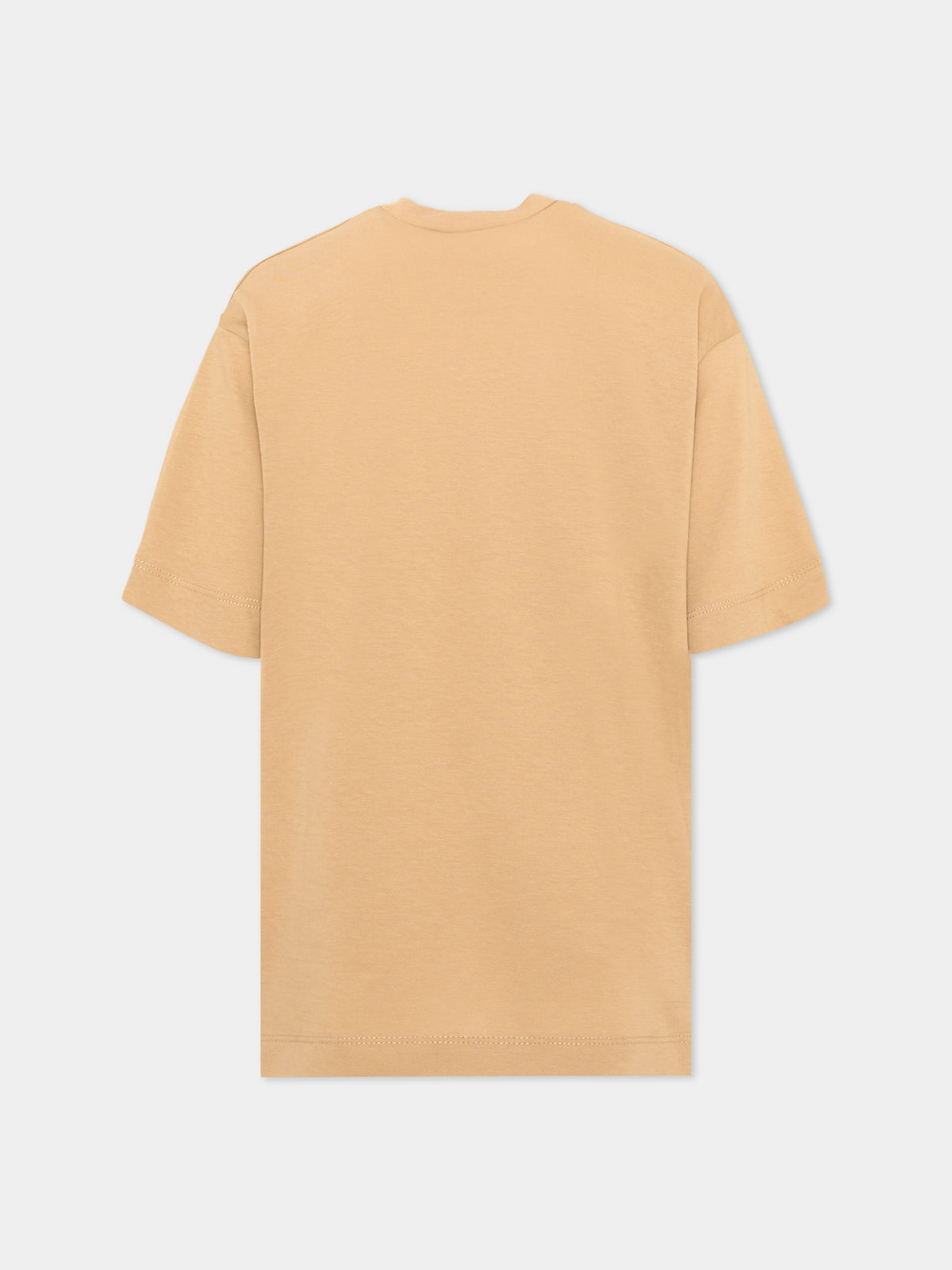 T-shirt a manica corta beige per bambini con logo,Marni Kids,M01265 M00RF 0M715