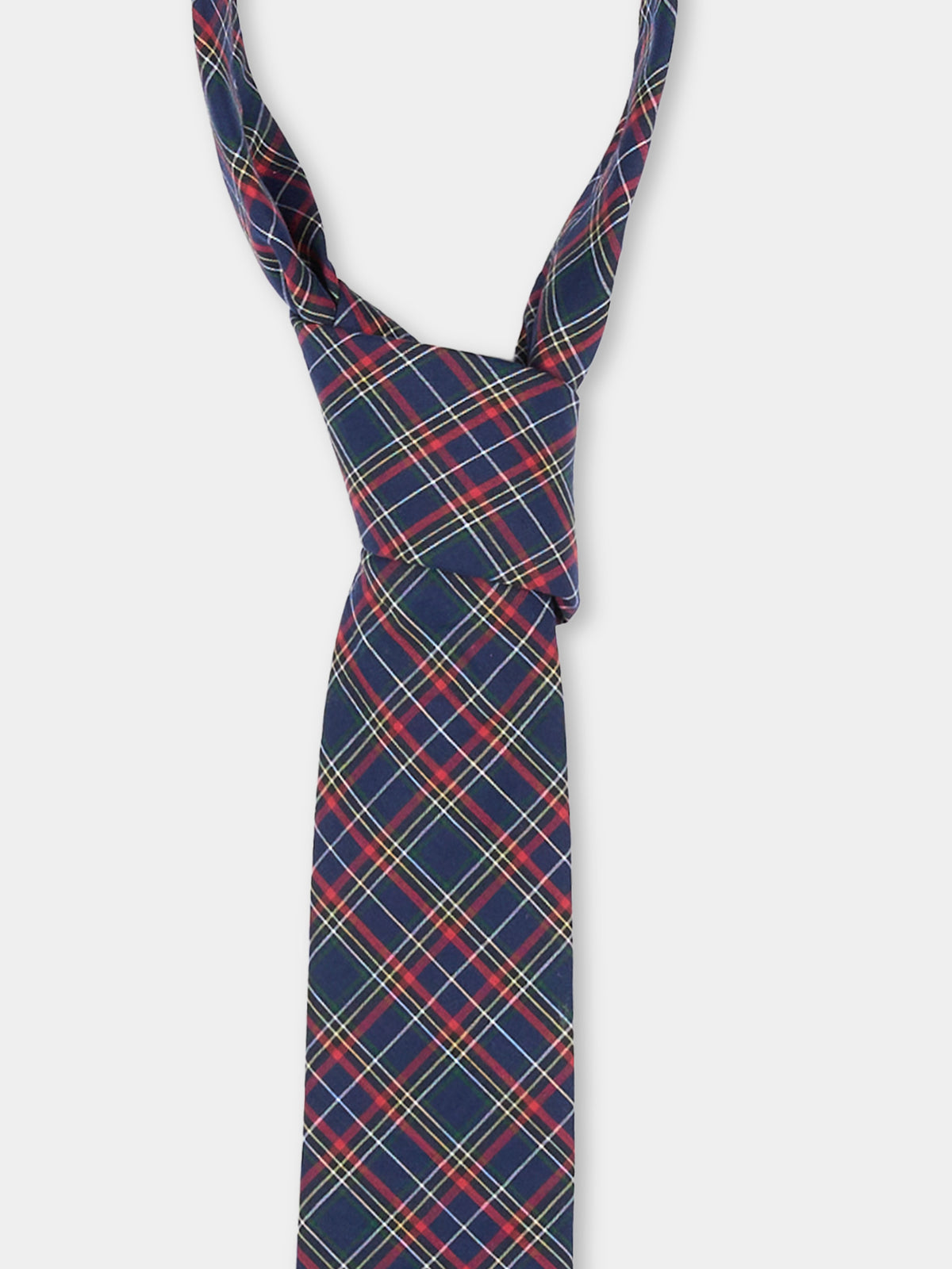 Cravatta blu per bambino tartan 10-14 anni,Sergio Carignani,CRA103 TARTAN