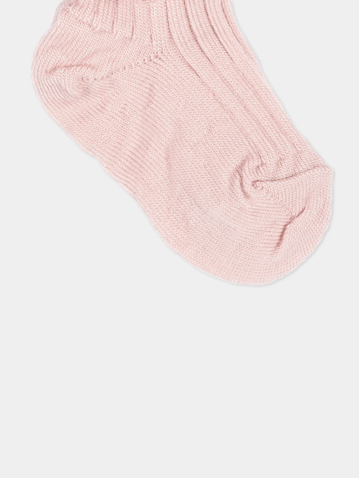 Calzini rosa per neonata con ruches,Mp Denmark,10 59045 0 853 B