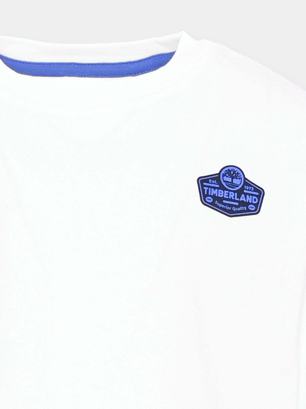 T-shirt a manica lunga bianca con logo per bambino,Timberland,T60531 10P