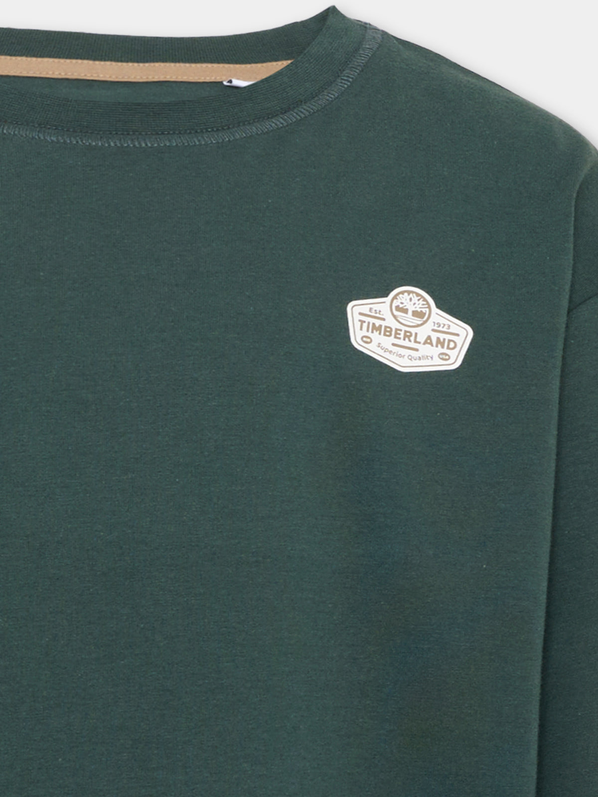 T-shirt a manica lunga verde per bambino,Timberland,T60531 672