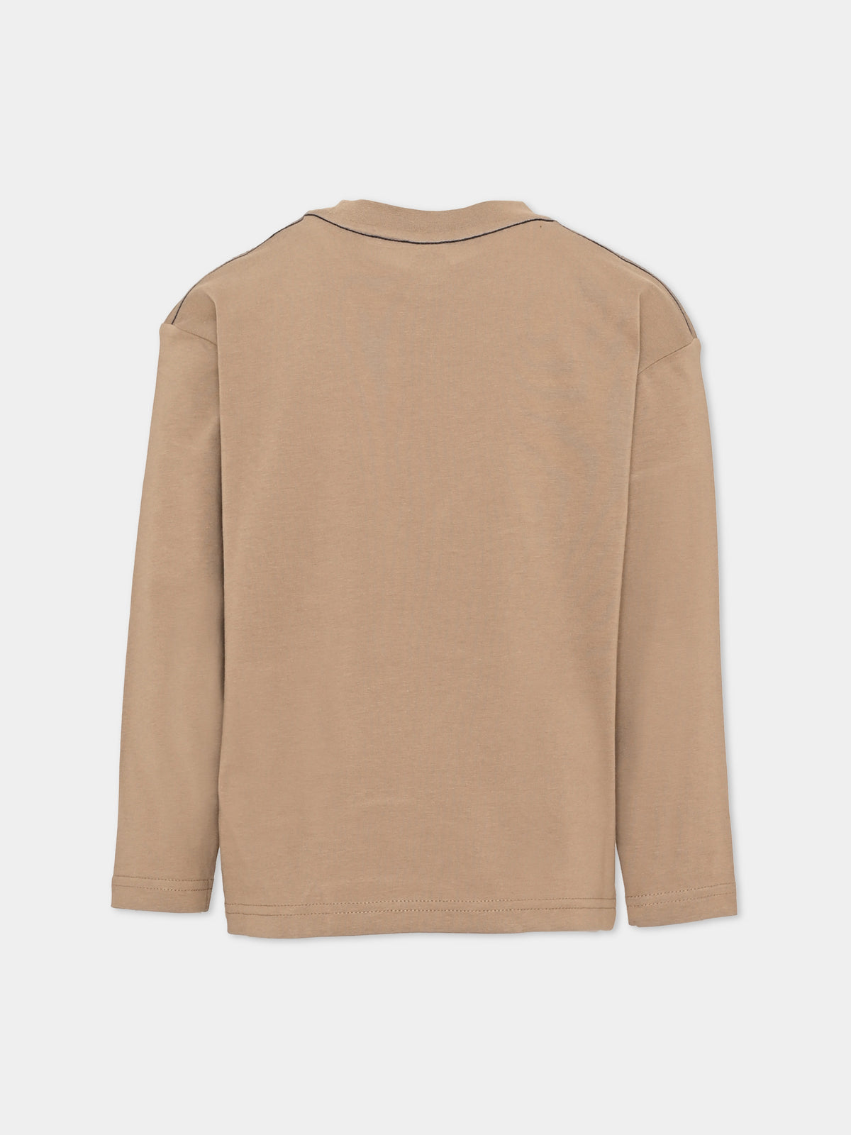 T-shirt beige per bambino con stampa,Timberland,T60537 659
