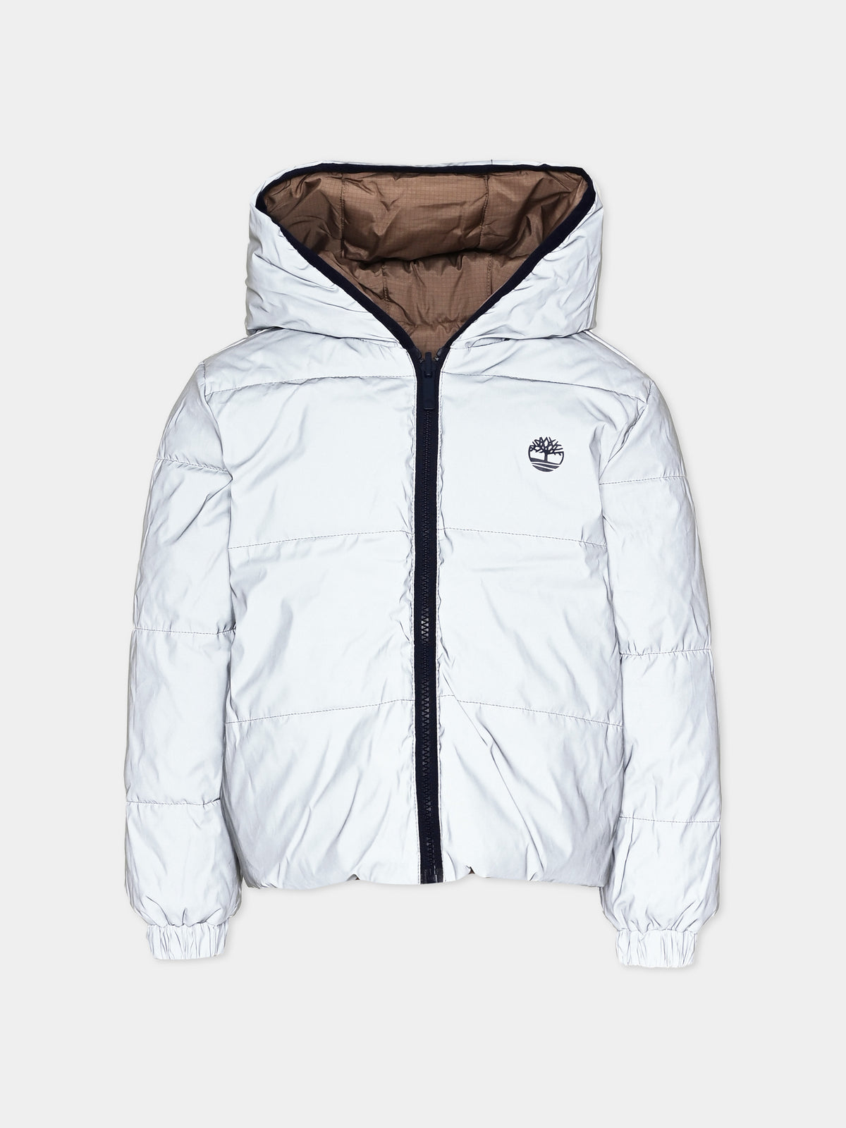 Piumino beige per bambino reversibile,Timberland,T60573 659