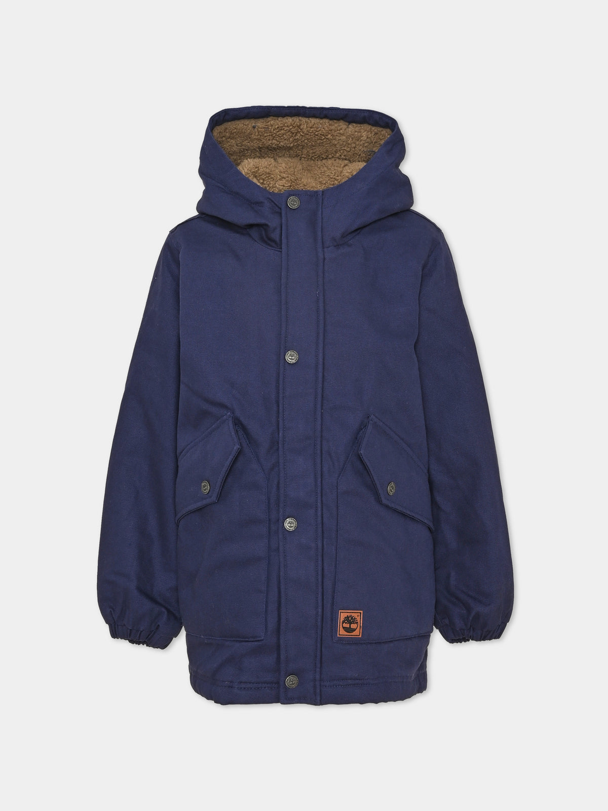 Parka blu per bambino con cappuccio,Timberland,T60578 85T