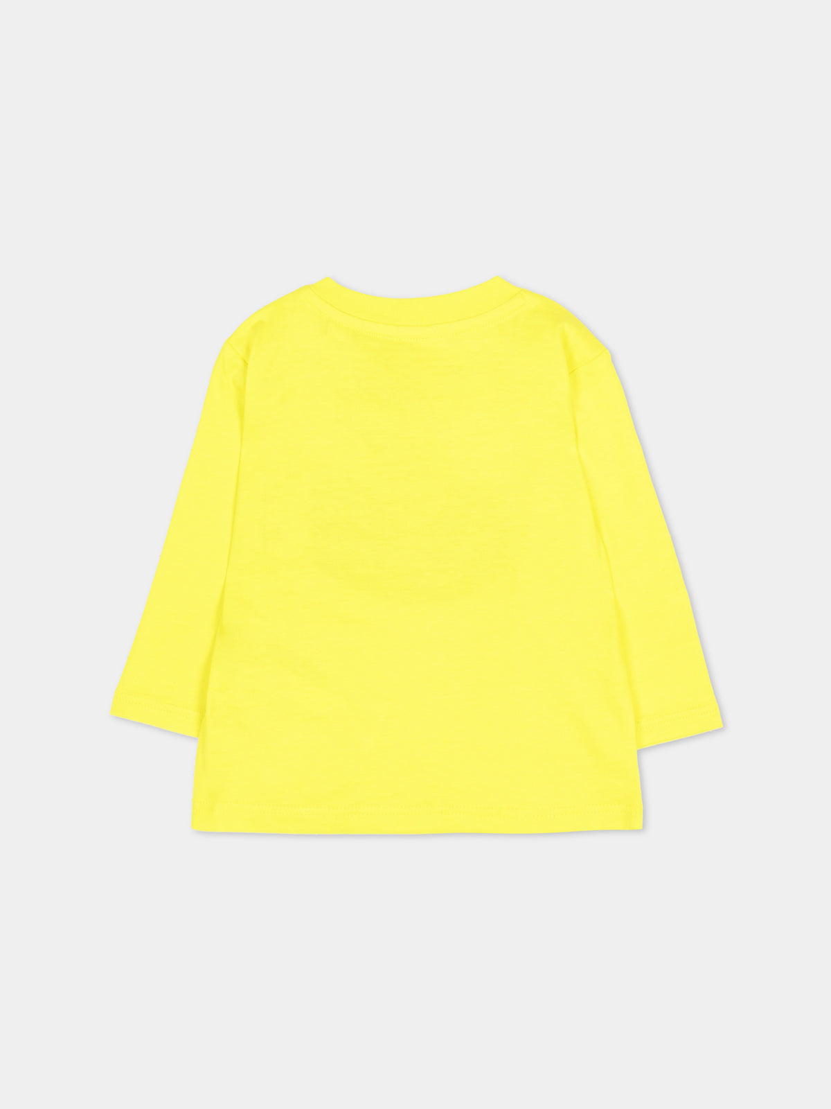 T-shirt a manica lunga gialla con logo per neonato,Timberland,T60588 555