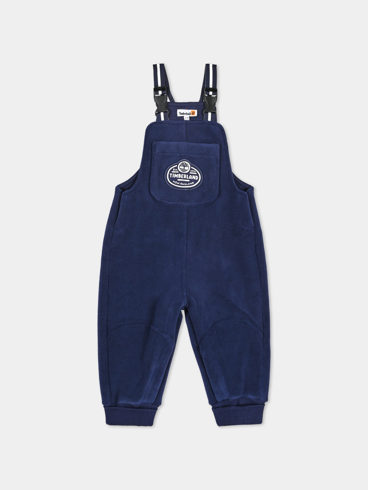 Salopette blu per neonato con logo,Timberland,T60615 85T