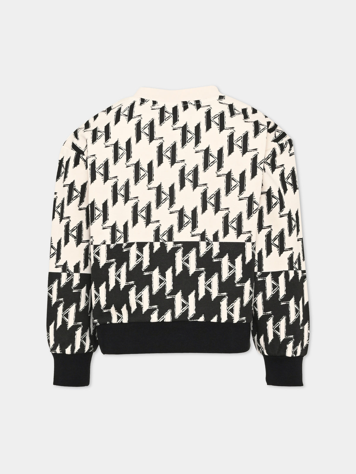Felpa girocollo multicolor con logo per bambino,Karl Lagerfeld Kids,Z30639 M92