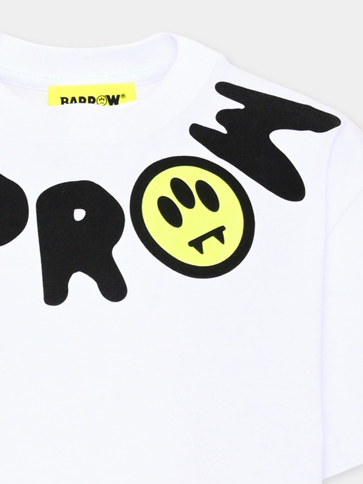 T-shirt a manica corta bianca con logo per bambina,Barrow,F6BKJUTH007 002