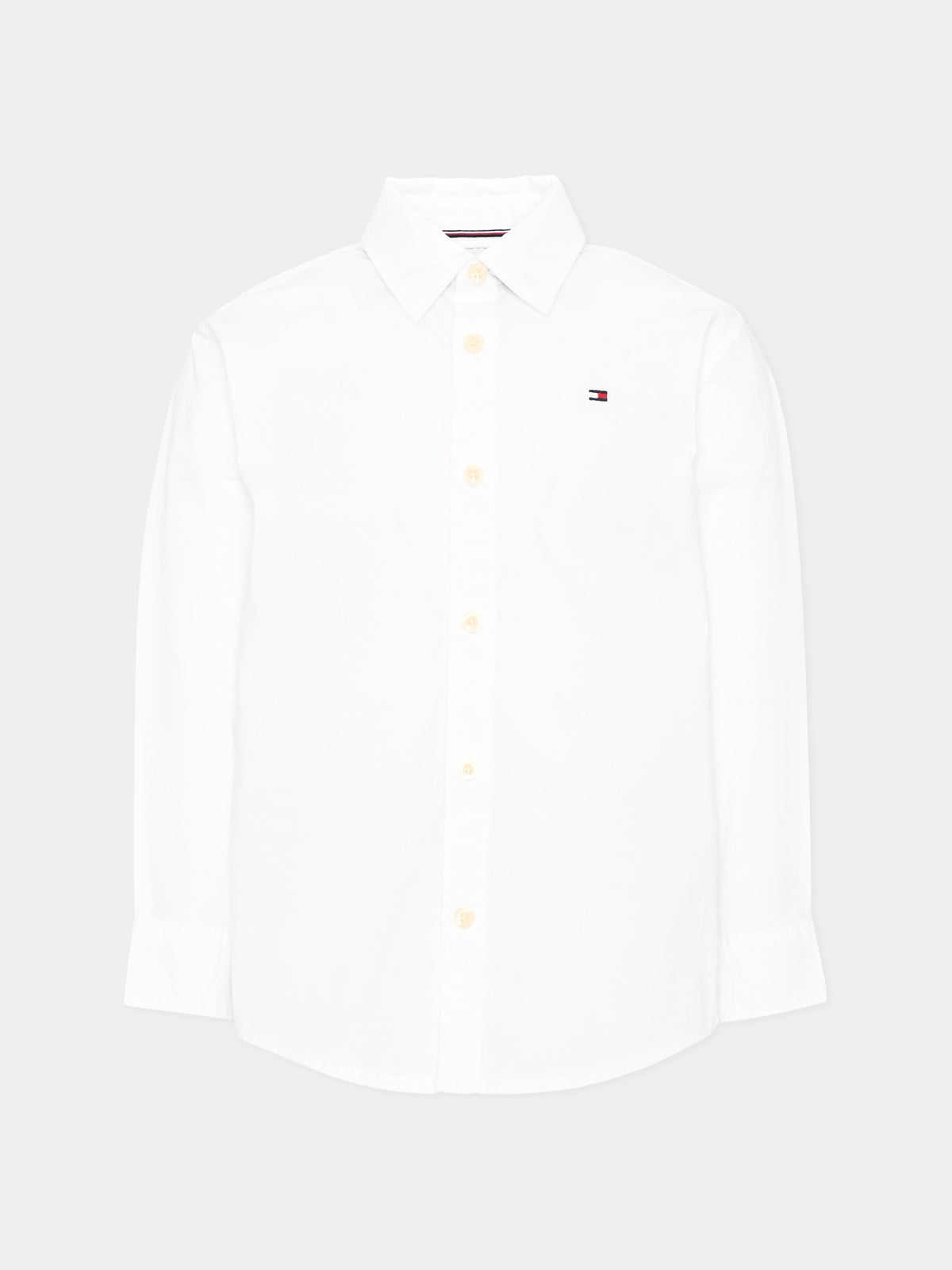 Camicia a manica lunga bianca per bambino,Tommy Hilfiger Junior,KB0KB10601 YBR
