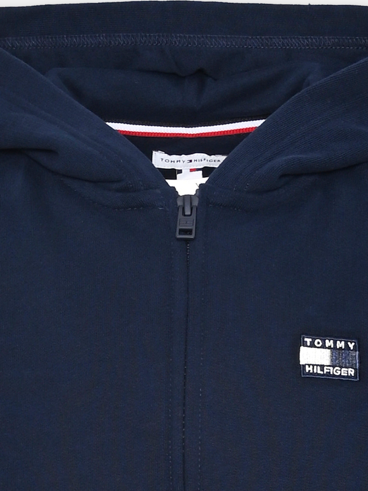 Felpa con cappuccio blu con logo per bambino,Tommy Hilfiger Junior,KB0KB10553 C1G