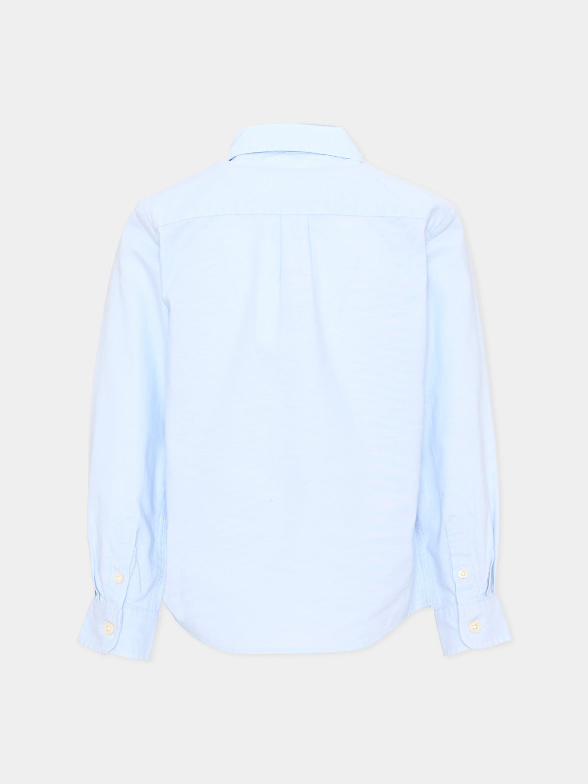 Camicia a manica lunga azzurra per bambino,Tommy Hilfiger Junior,KB0KB10192 C1S