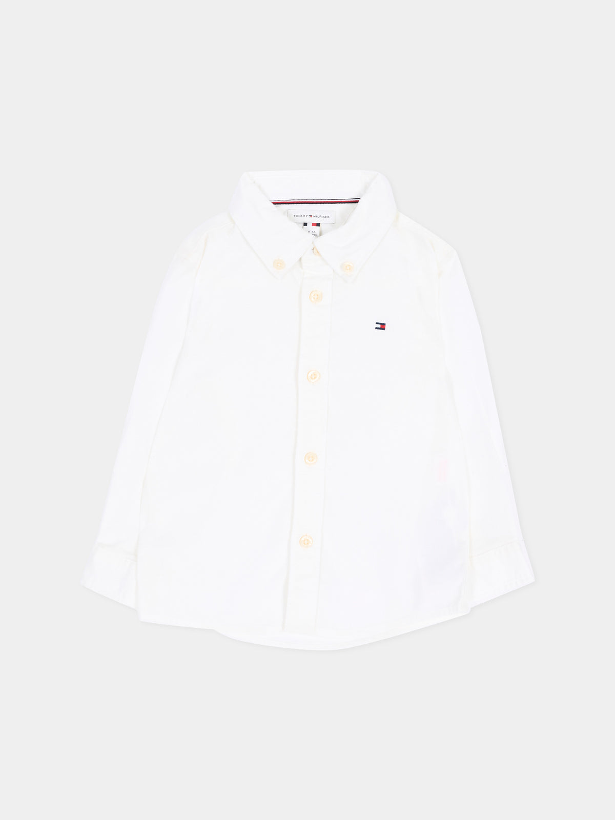Camicia a manica lunga bianca per neonato,Tommy Hilfiger Junior,KB0KB10192 YBR
