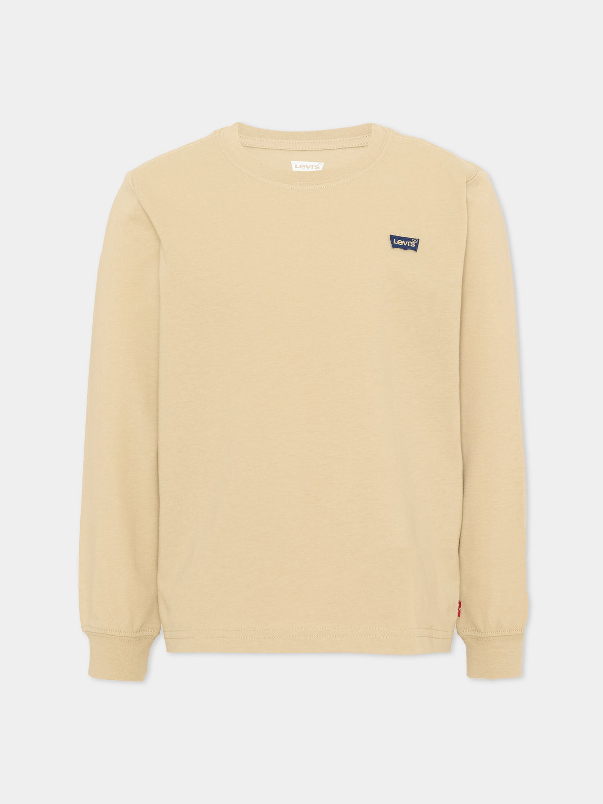 T-shirt a manica lunga beige con logo per bambino,Levi's Kids,9EC706 X5I