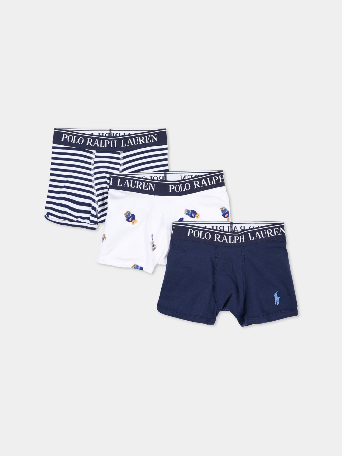 Boxer multicolor per bambino con logo,Ralph Lauren Kids,9P5015 BCV