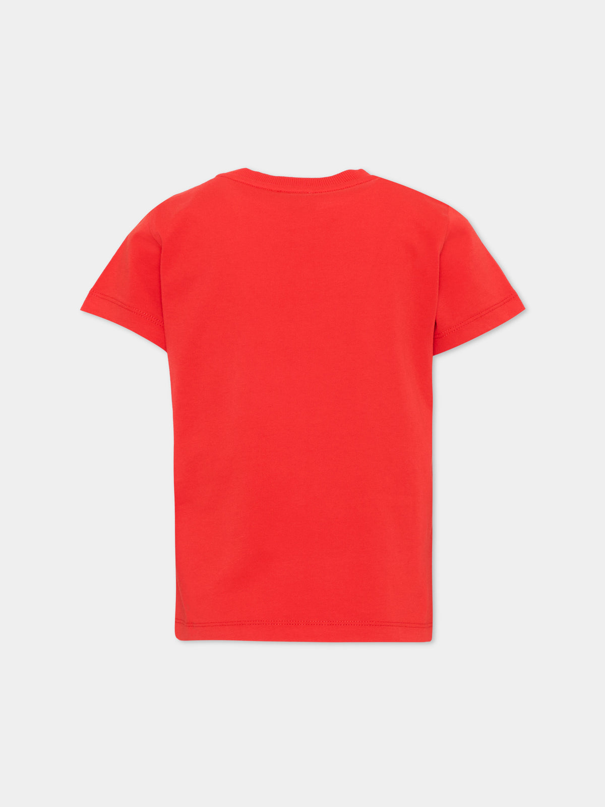 T-shirt a manica corta rossa per bambino,Moschino Kids,H5M058 LAA59 50109