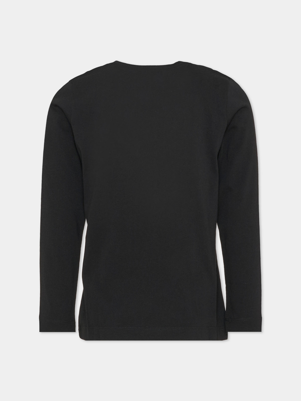 T-shirt nera per bambino con logo,Moschino Kids,HVO00J LAA57 60100