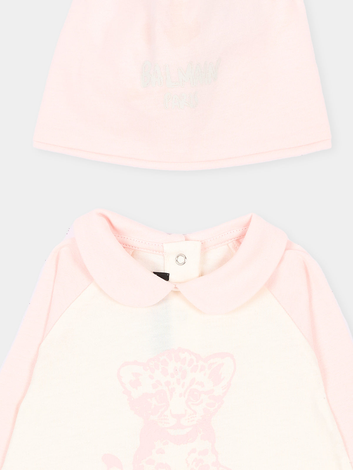 Set Tutine avorio per neonata con logo,Balmain Kids,BZB020 Z3672 102RS