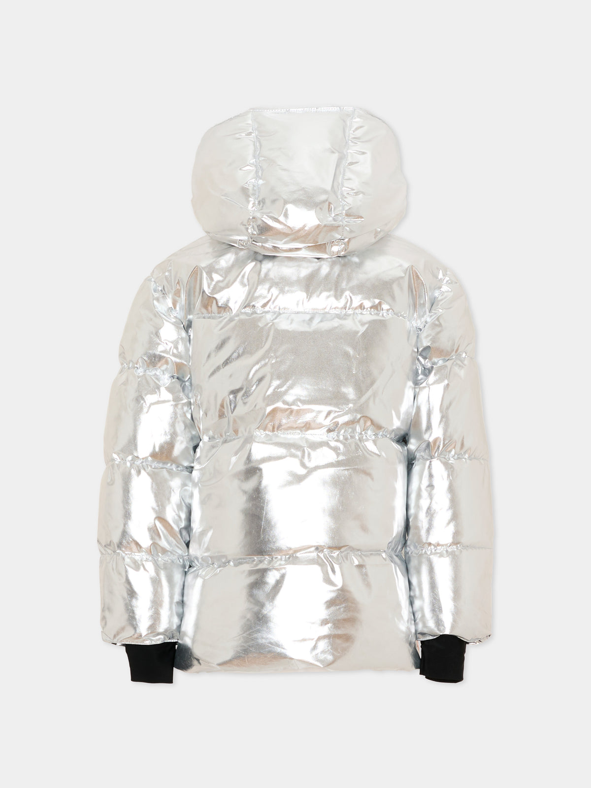Piumino da neve argento per bambina con stella,Stella Mccartney Kids,TZ2C47 Z3967 925