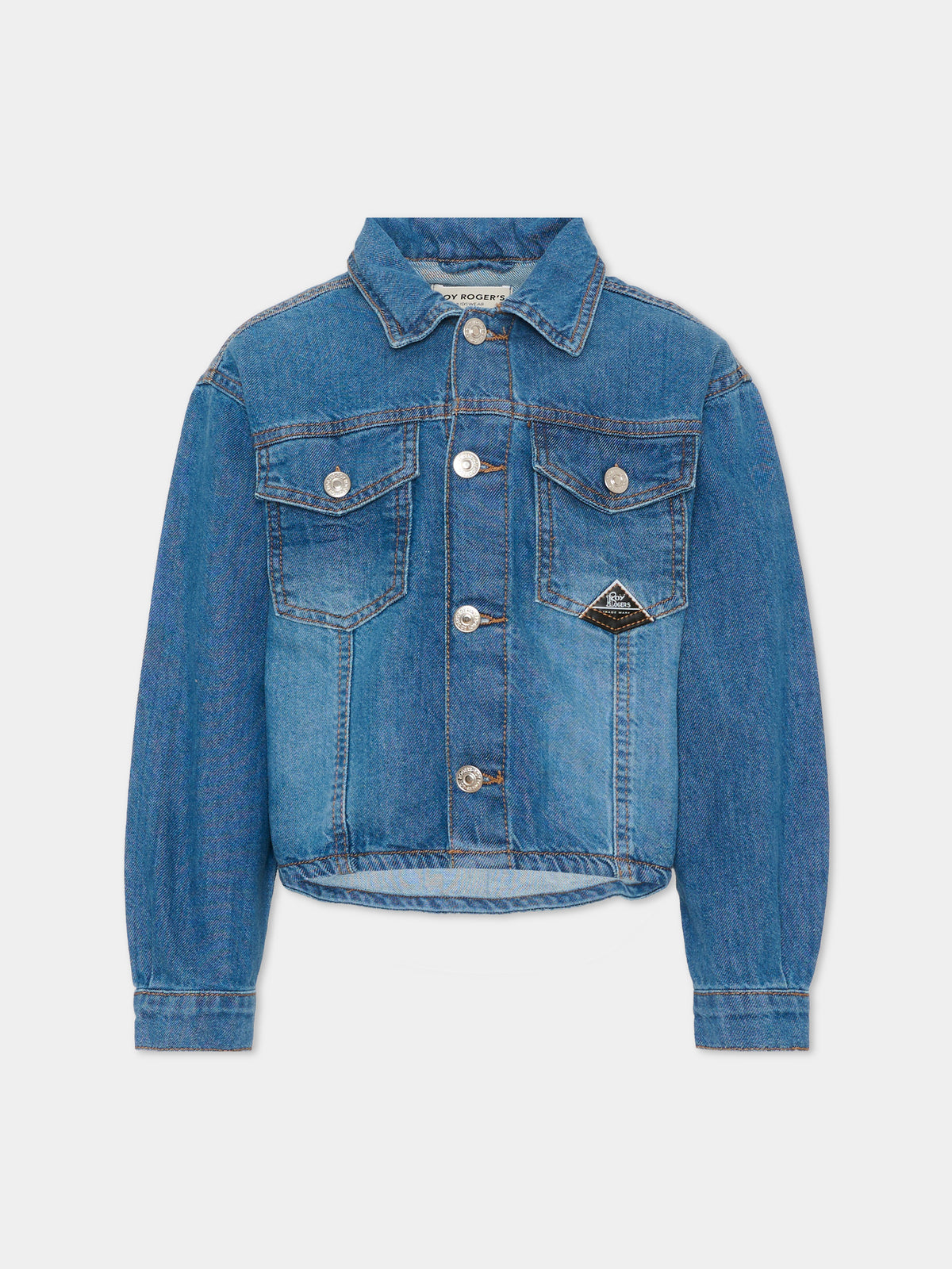 Camicia a manica lunga in denim per bambina,Roy Roger's Kids,R G183 00 7014
