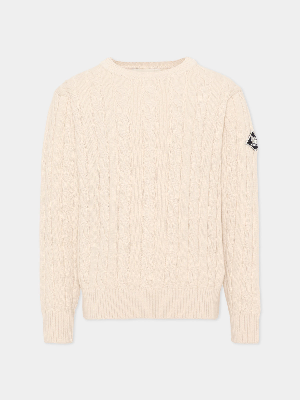 Maglione avorio per bambino a trecce,Roy Roger's Kids,R F105 00 0164