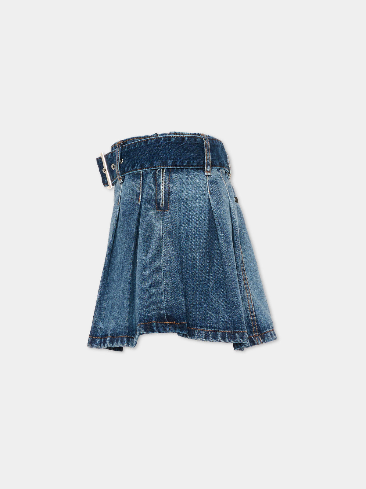 Gonna denim per bambina con cintura,Roy Roger's Kids,R F164 00 7012