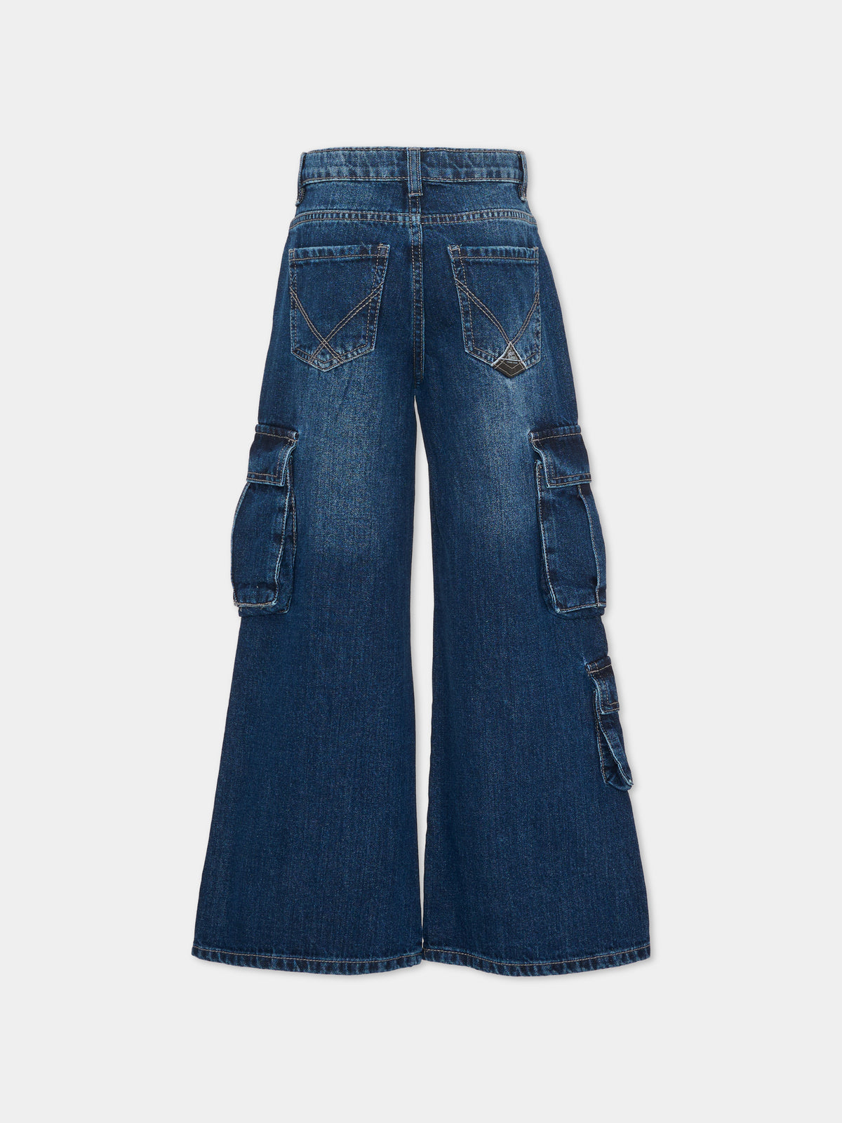 Jeans denim per bambina cargo,Roy Roger's Kids,R F165 00 7007