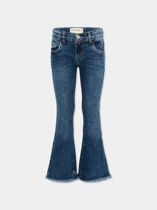 Jeans denim per bambina a zampa,Roy Roger's Kids,R F179 00 7015