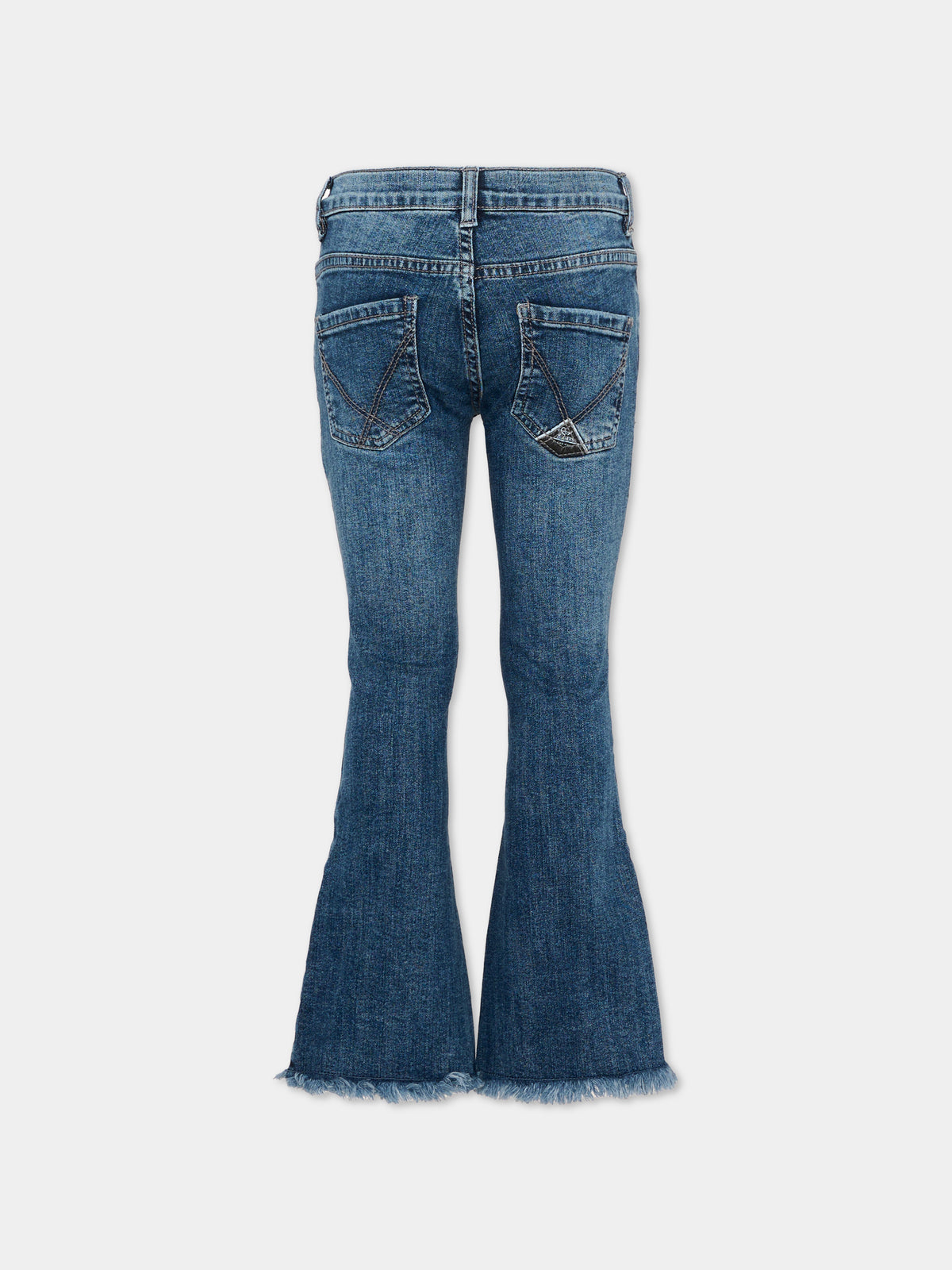 Jeans denim per bambina a zampa,Roy Roger's Kids,R F179 00 7015