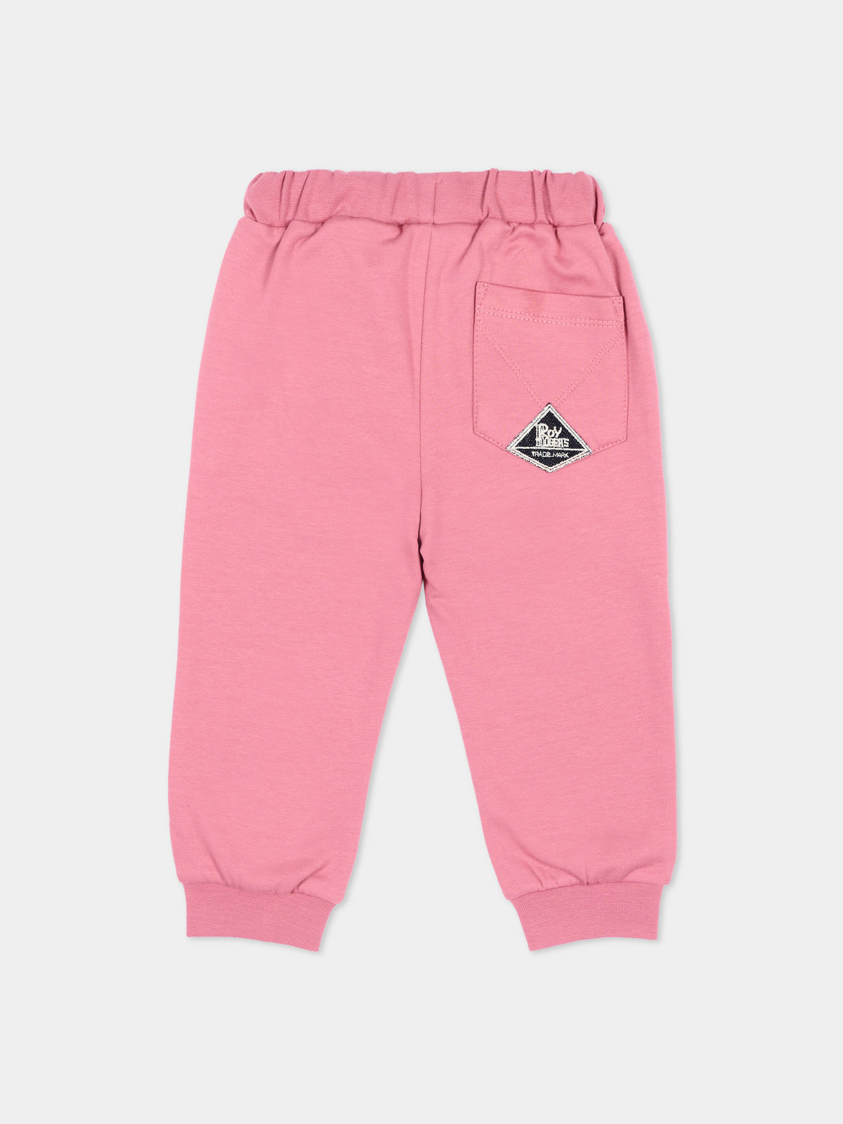 Pantalone fucsia per neonata con logo,Roy Roger's Kids,R F188 00 3021