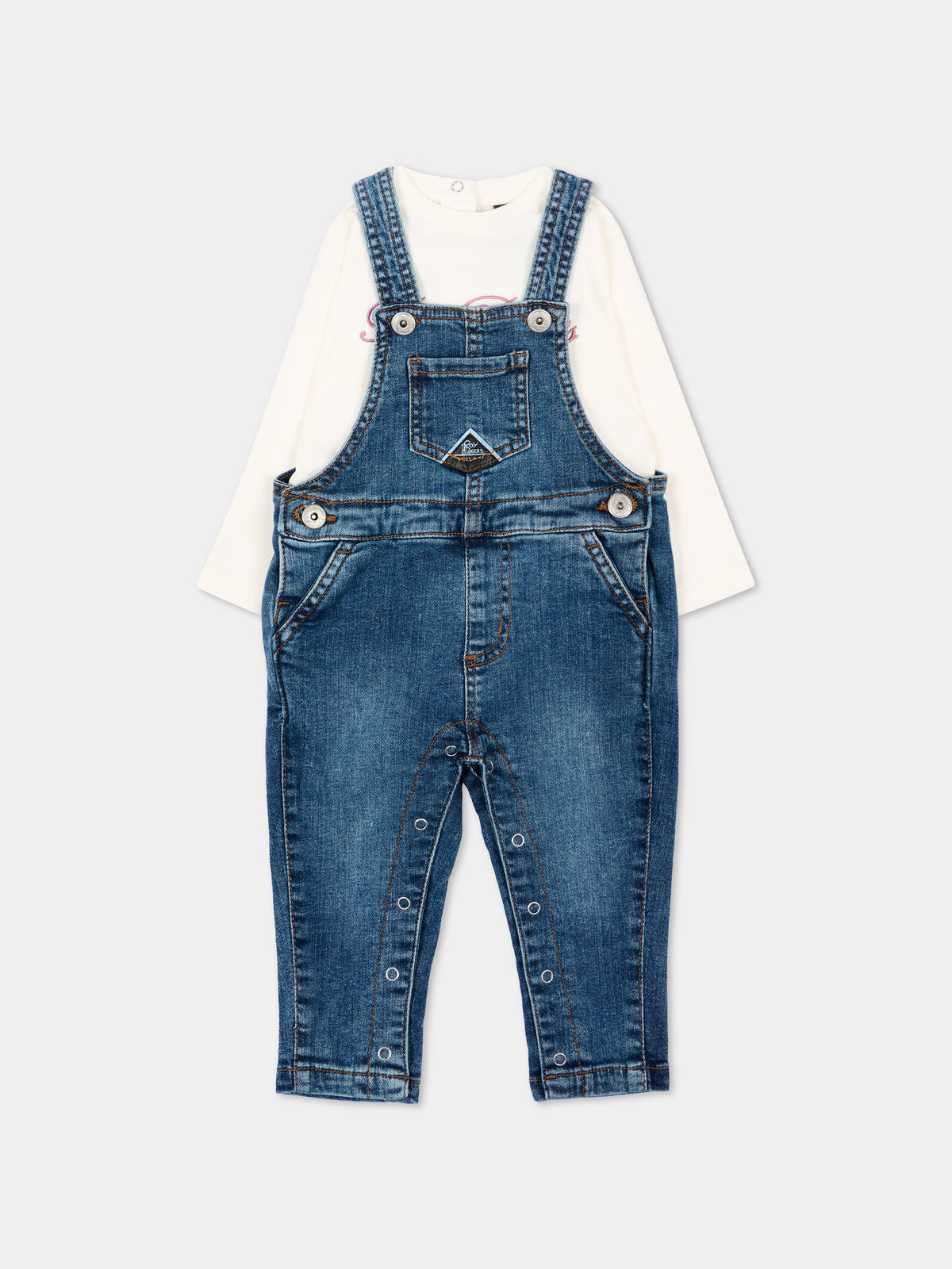 Salopette denim per neonata,Roy Roger's Kids,R F194 K1 8146