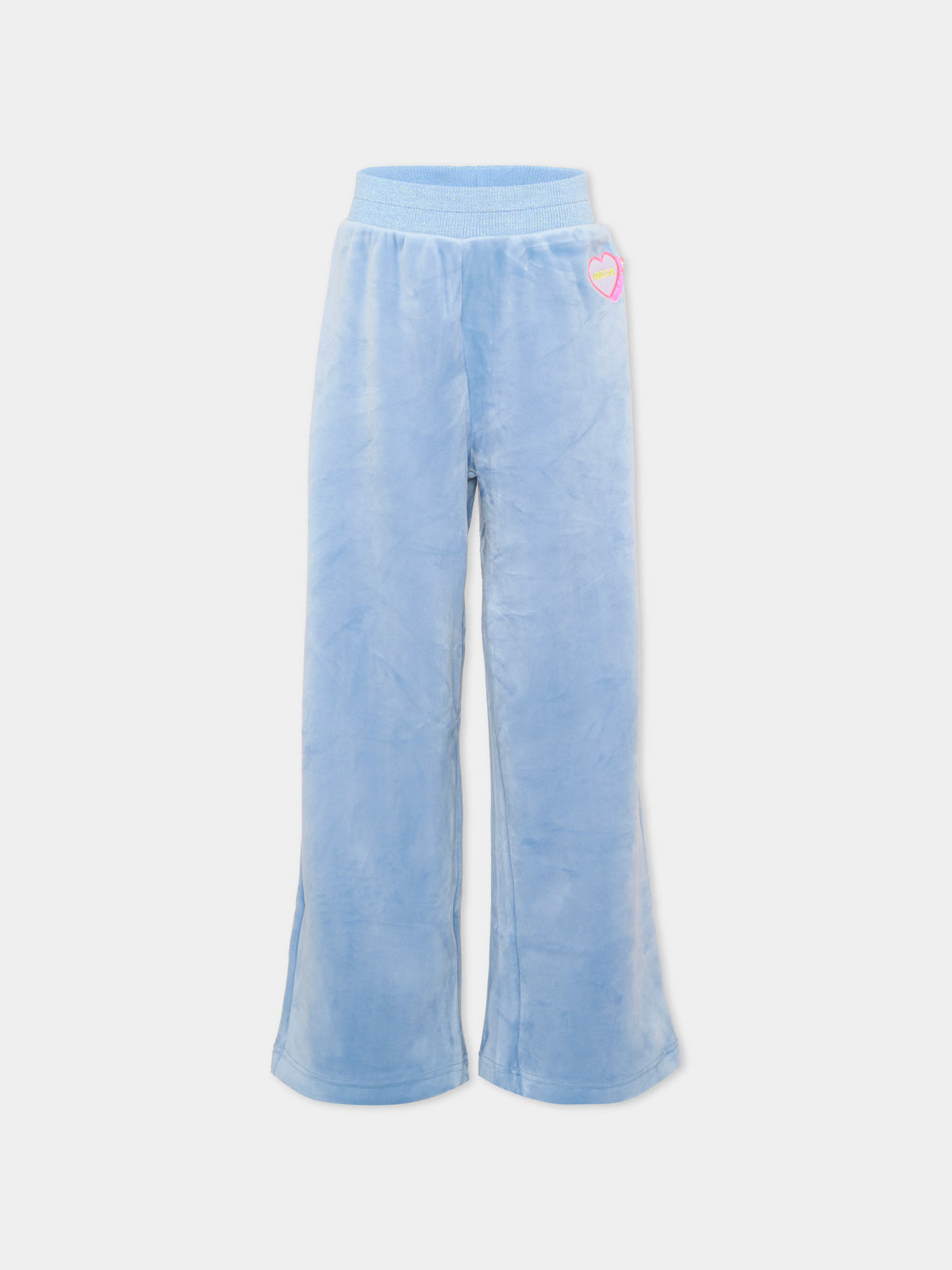 Pantalone azzurro per bambina con cuore,Billieblush,U22426 81U