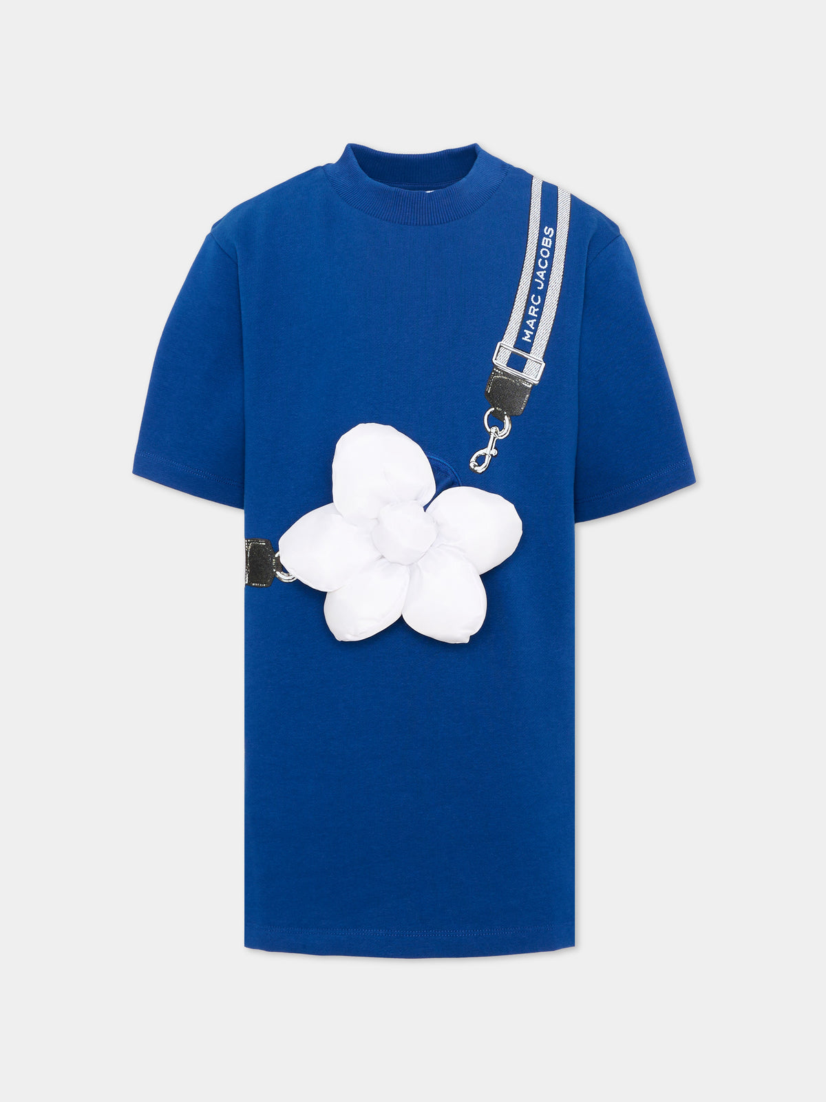 Vestito blu per bambina con fiore,Marc Jacobs,W60975 841