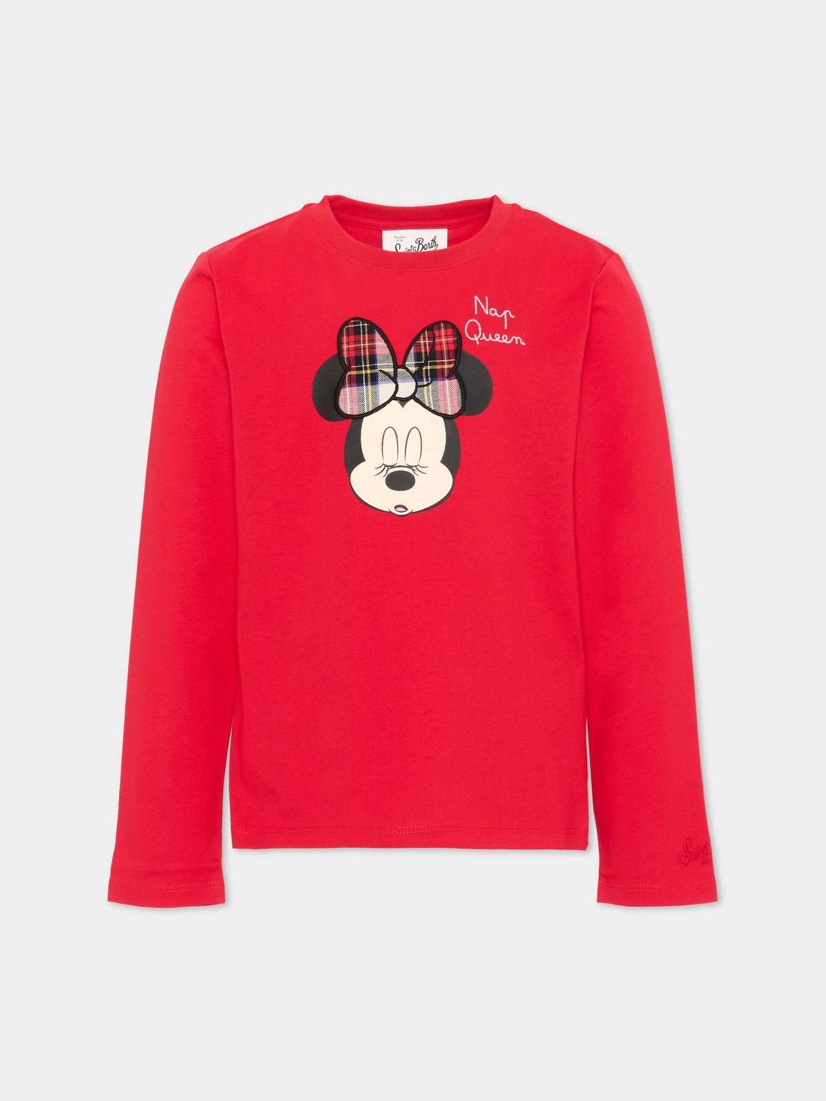 T-shirt a maniche lunghe pigiama per bambina rossa con Minnie,Mc2 Saint Barth,PENN001 01752M