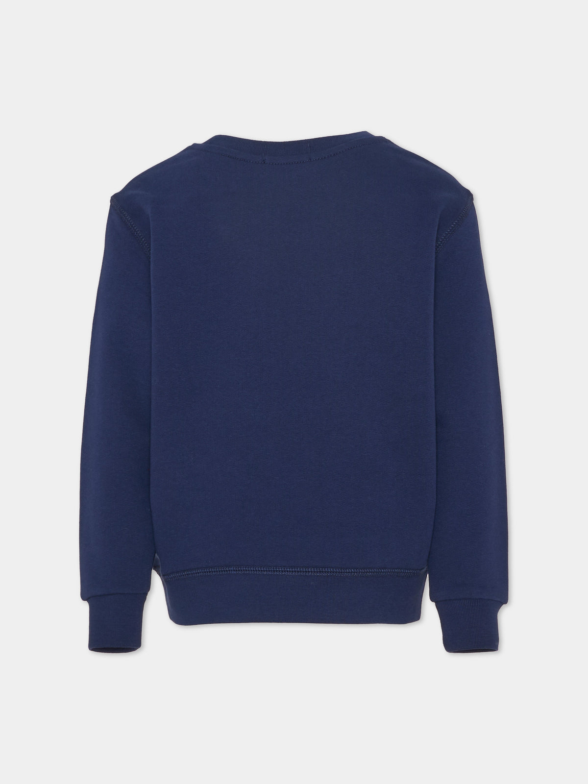 Felpa blu per bambino con cavallino,Ralph Lauren Kids,772102002