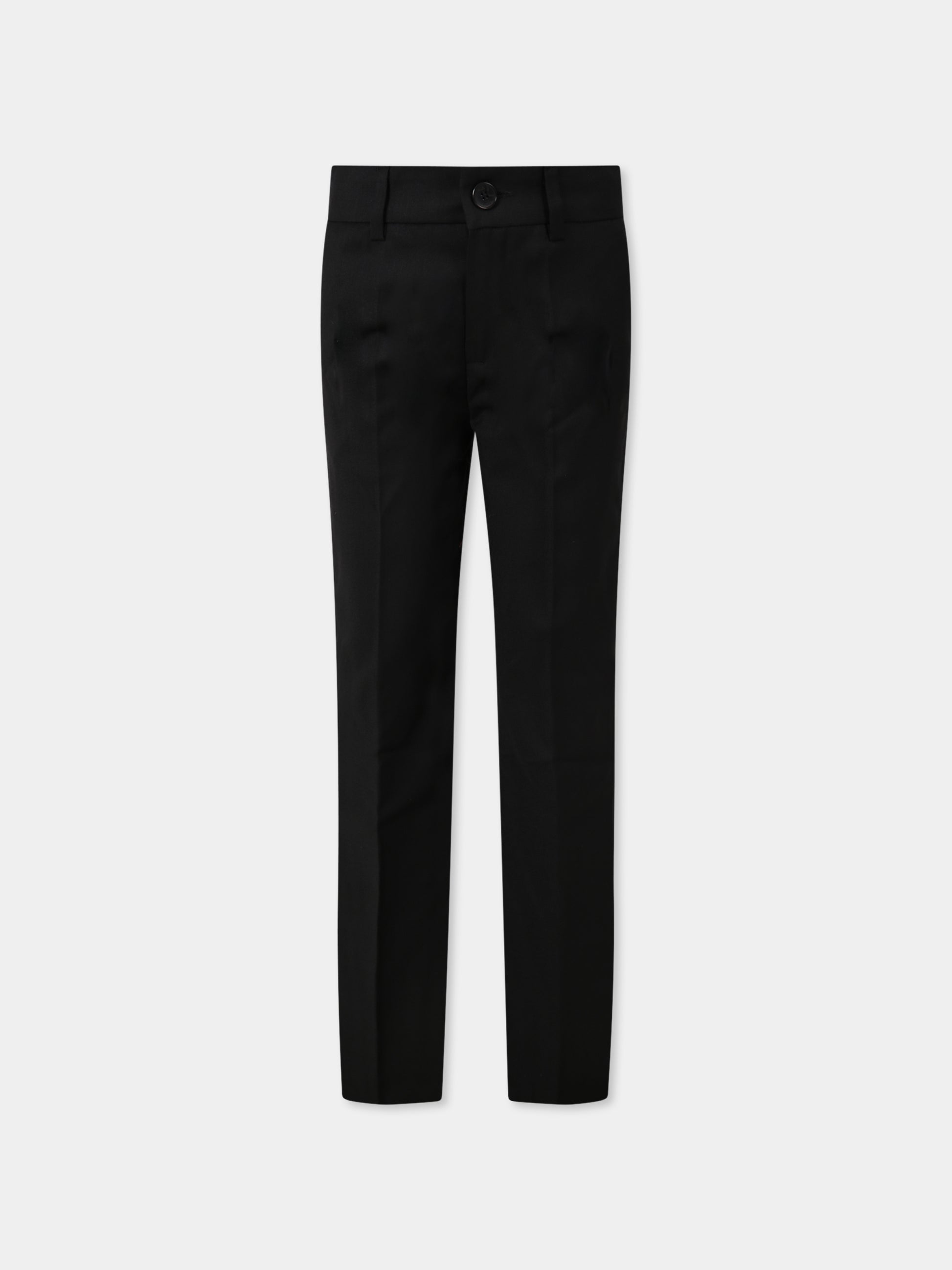 Pantaloni neri per bambino con dettagli in raso,Paul Smith Junior,5R22522-S2 492