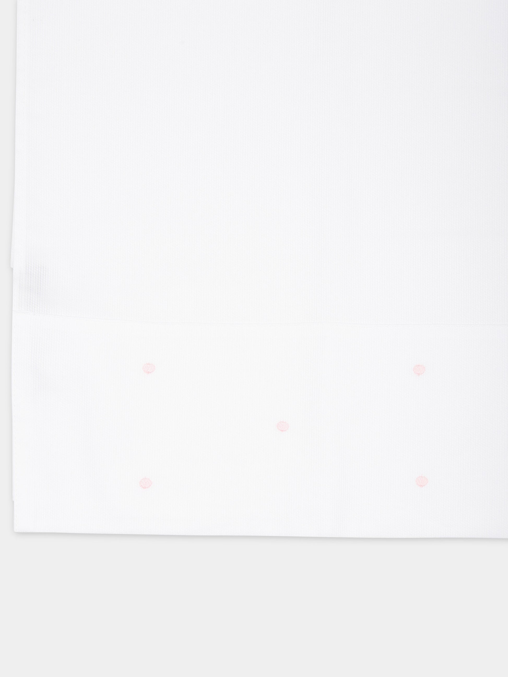 Set lenzuola bianche per neonata con pois rosa,Little Bear,2040 BIANCO/ROSA