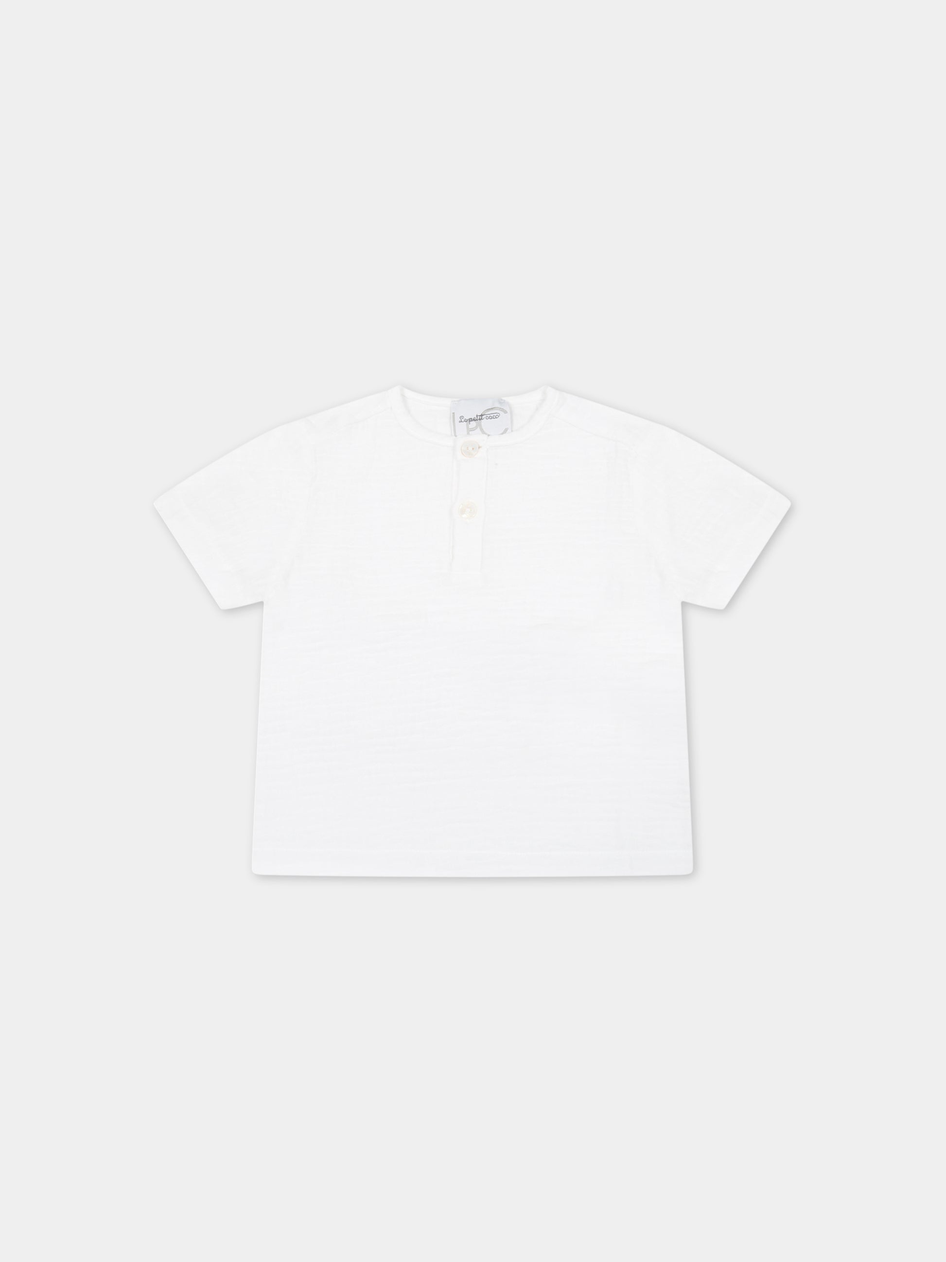 T-shirt beige per neonati,Le Petit Coco,LCBCA501 GA84 XL004 B001