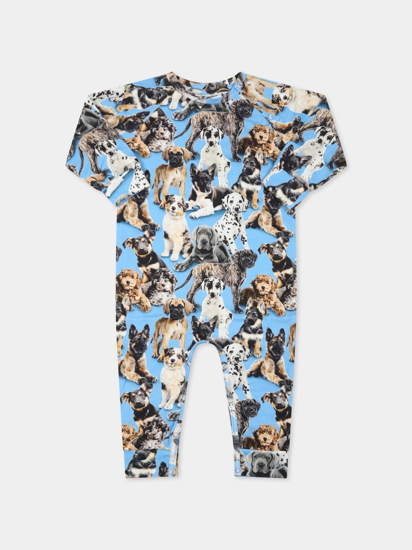 Tutina celeste per neonati con cani,Molo,3S22B503 6462