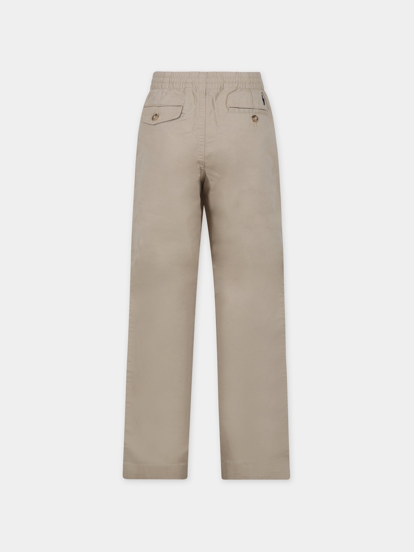 Pantalone beige per bambino con iconico cavallino,Ralph Lauren Kids,855803001