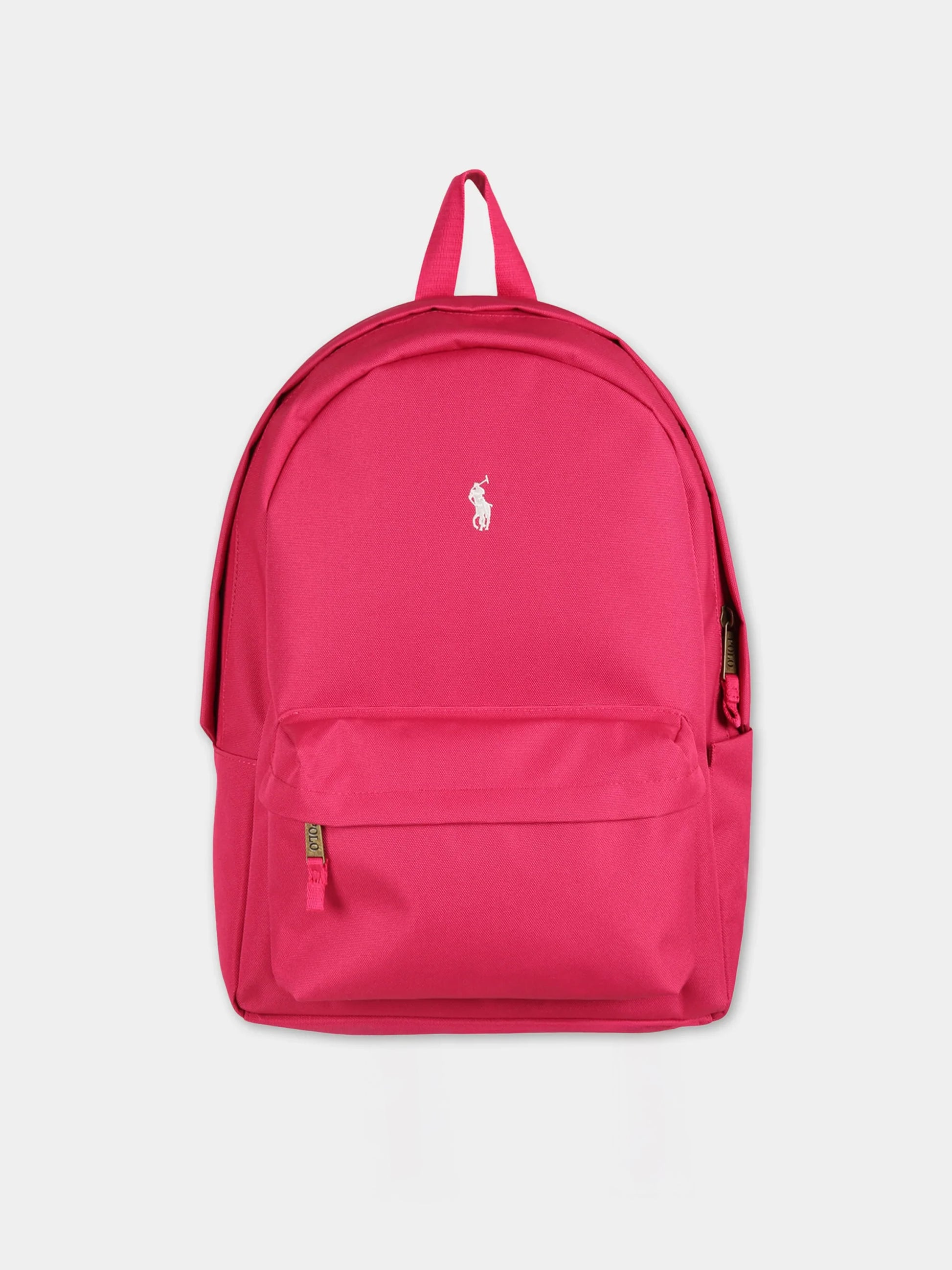 Zaino fucsia per bambina con iconico cavallino,Ralph Lauren Kids,RL9AR047 9AR047 ADP