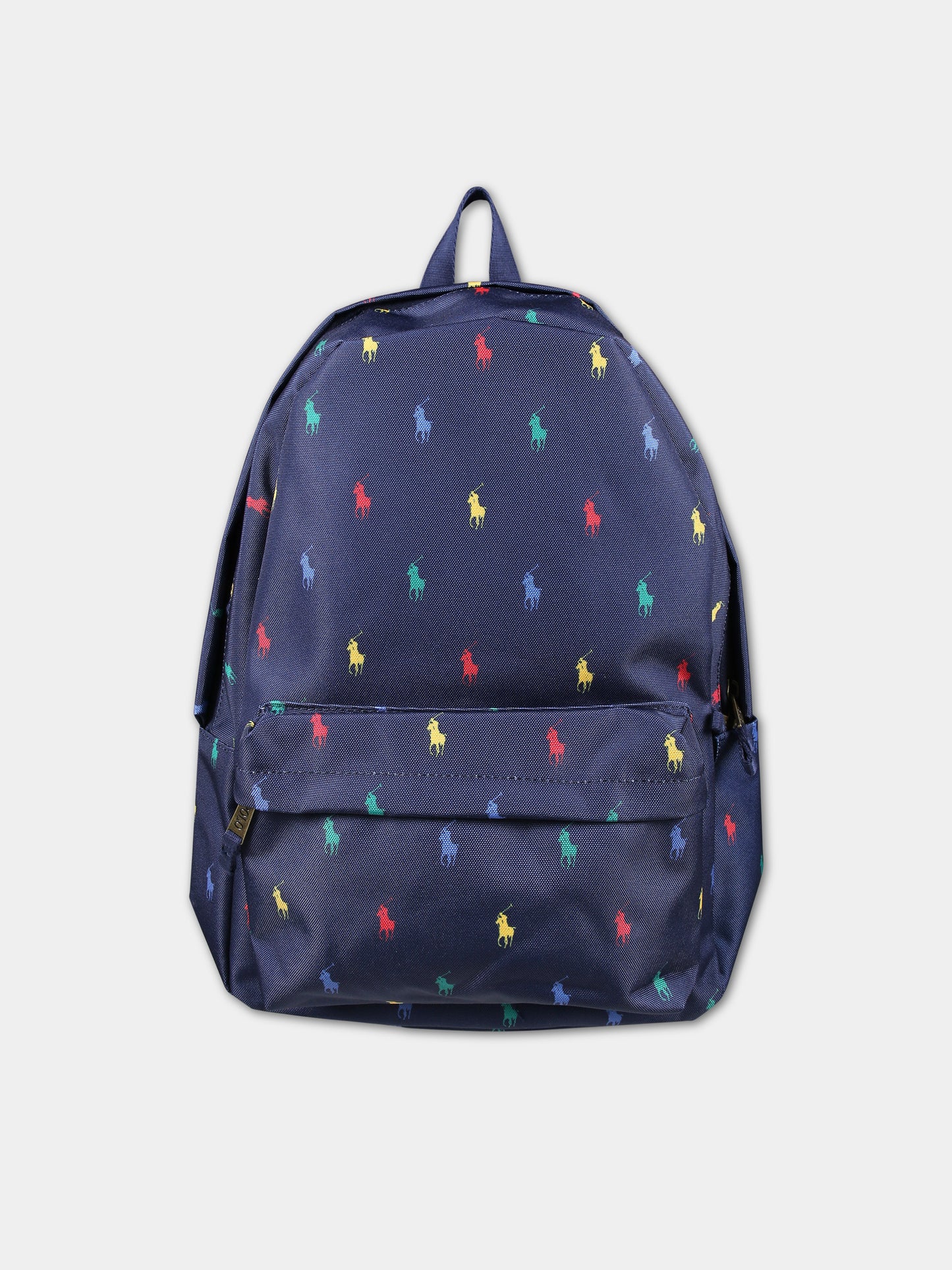 Zaino blu per bambini con cavallini,Ralph Lauren Kids,RL9AR048 9AR048 BCV