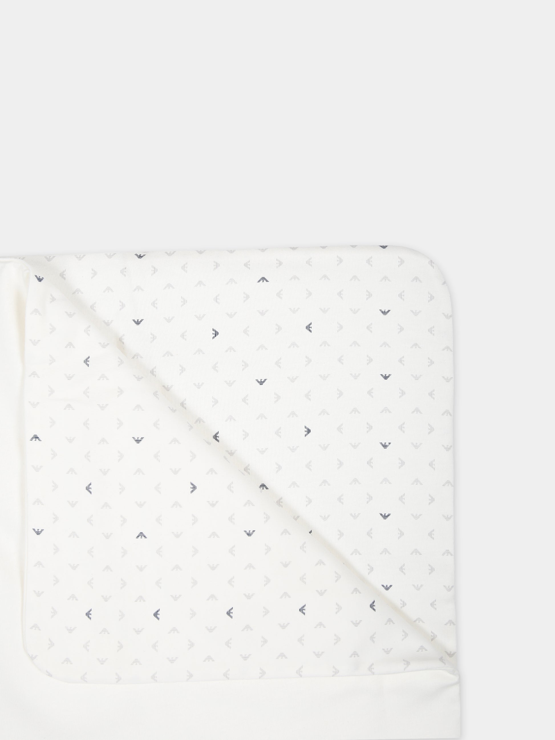 Coperta bianca per neonato con logo,Armani Junior,8NN840 NJ05Z F110