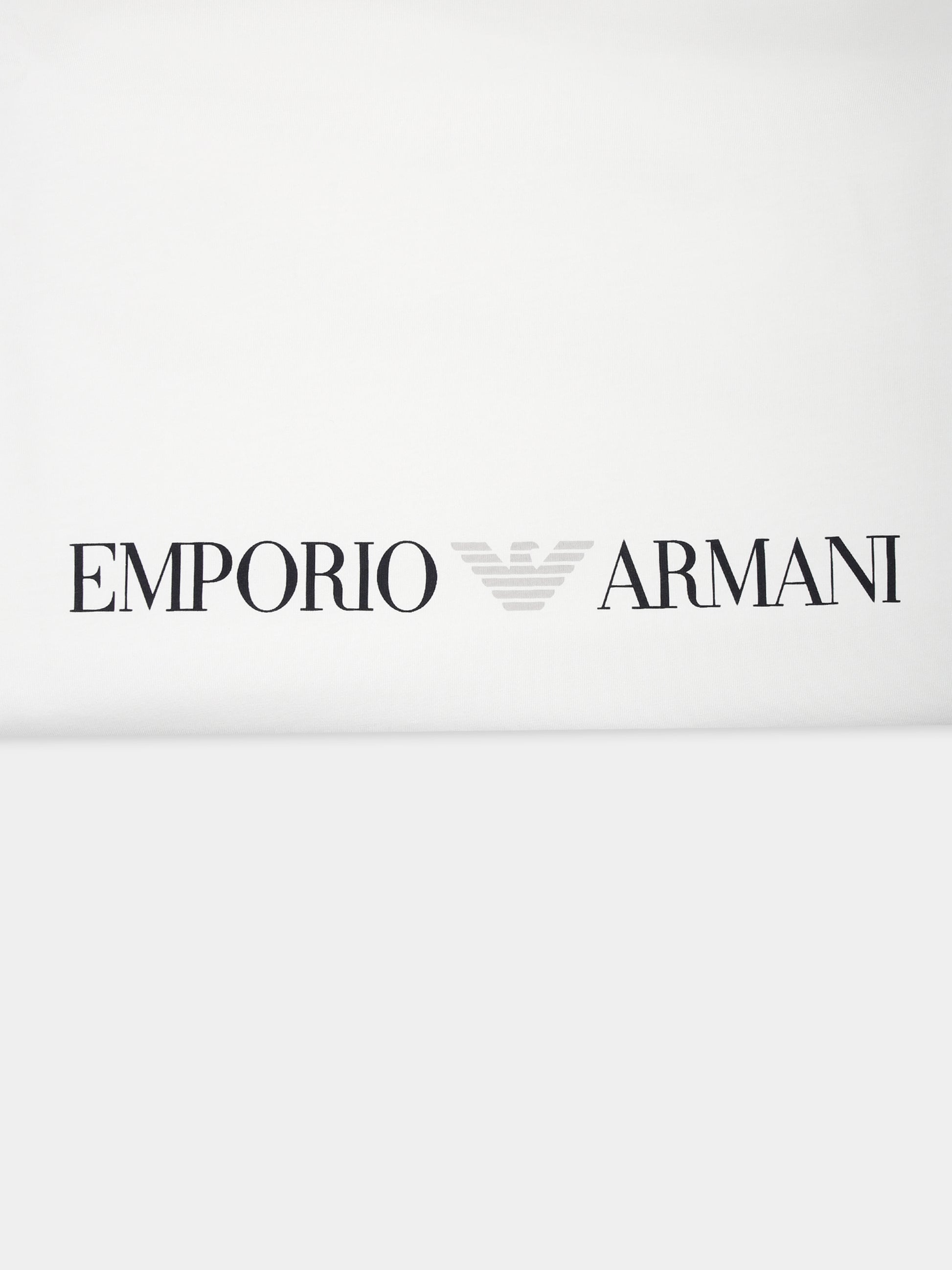 Coperta bianca per neonato con logo,Armani Junior,8NN840 NJ05Z F110