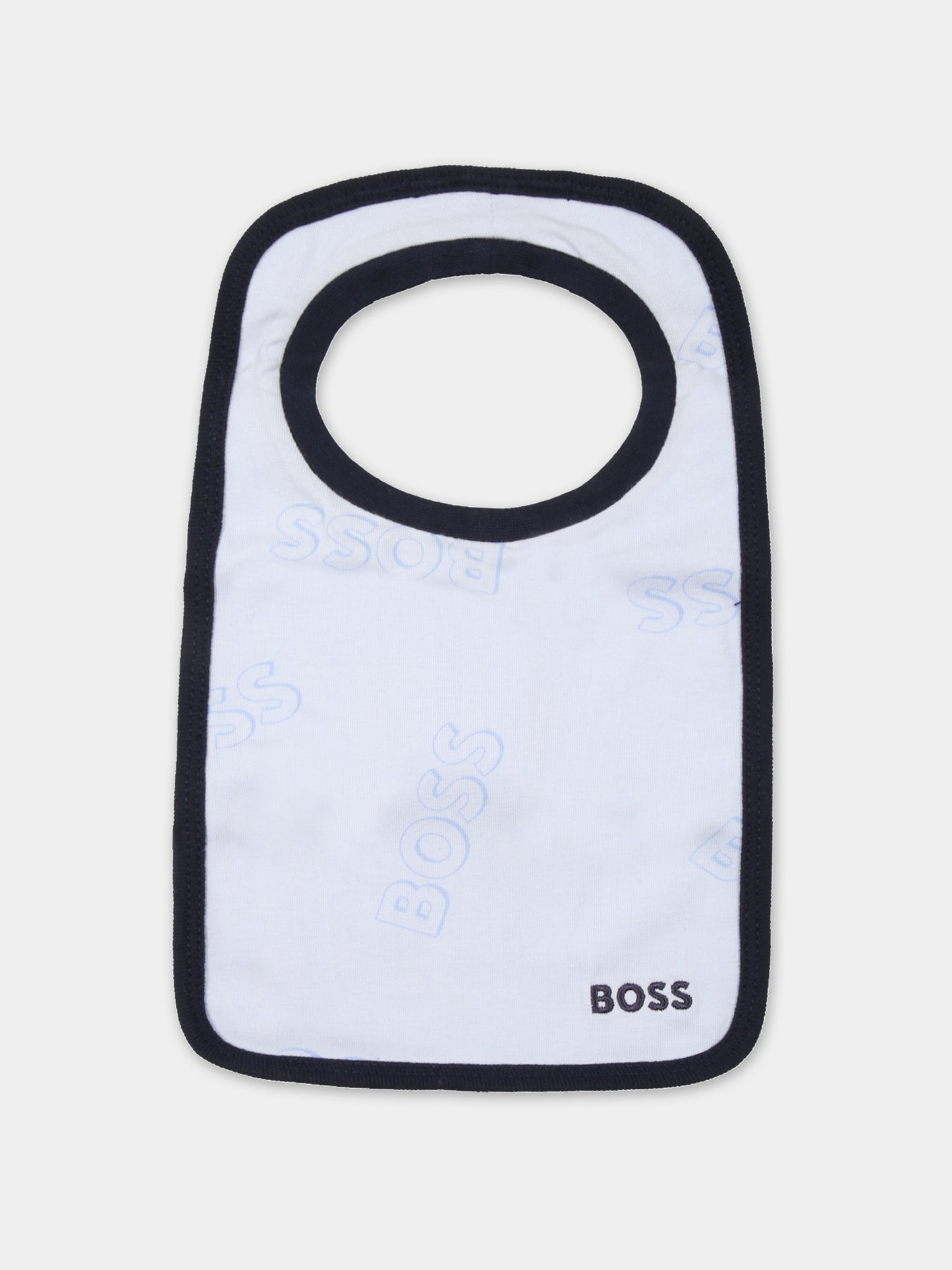 Set celeste per neonato con loghi,Hugo Boss,J98374 771