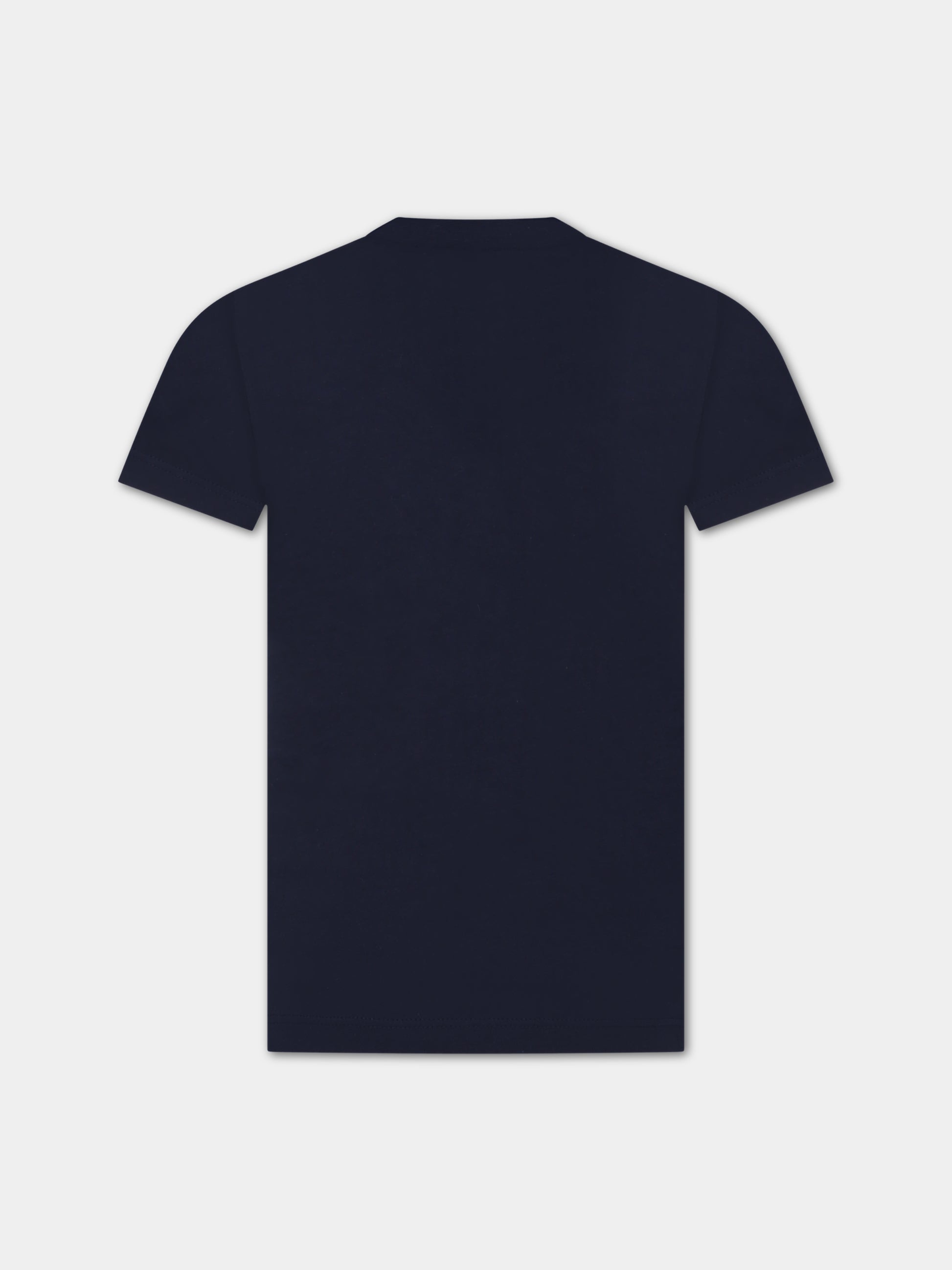 T-shirt blu per bambini con patch logo,Autry,KTAK 004B