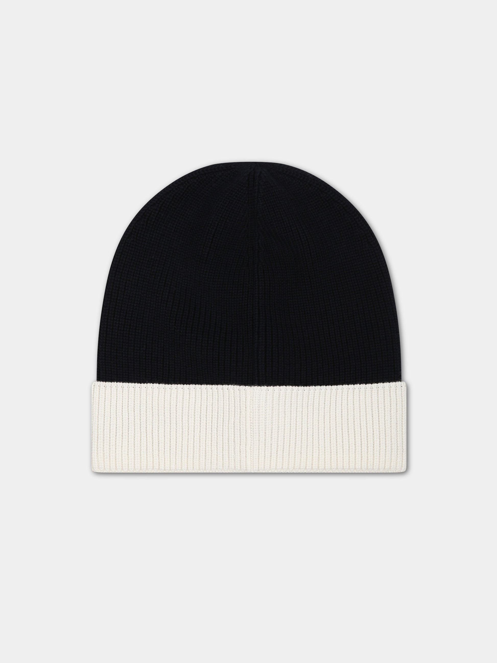 Berretto blu per neonati con logo,Moncler Kids,951 3B00002 M1367 P70