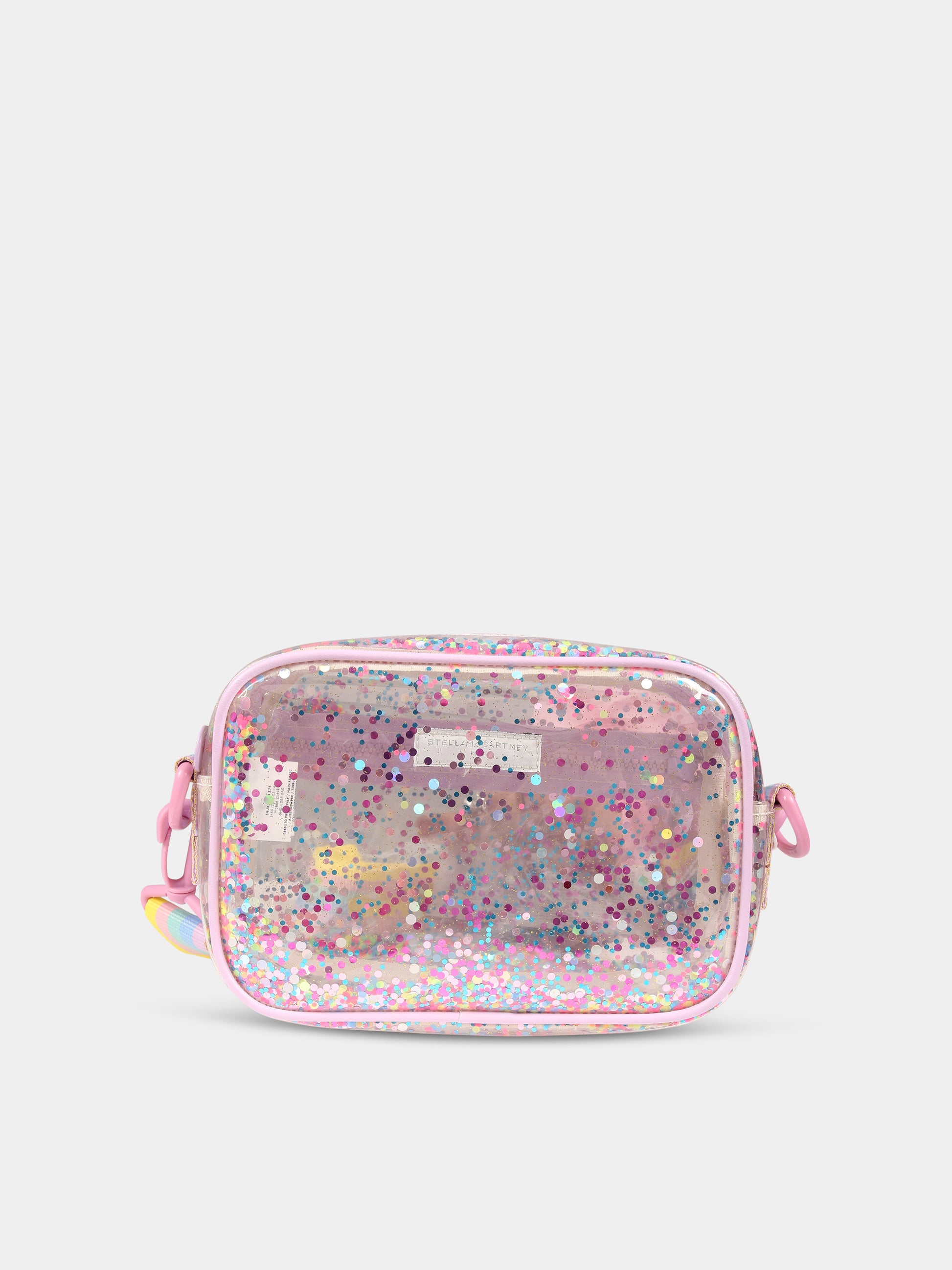 Borsa trasparente per bambina con paillettes,Stella Mccartney Kids,TT0B68 Z1498 517