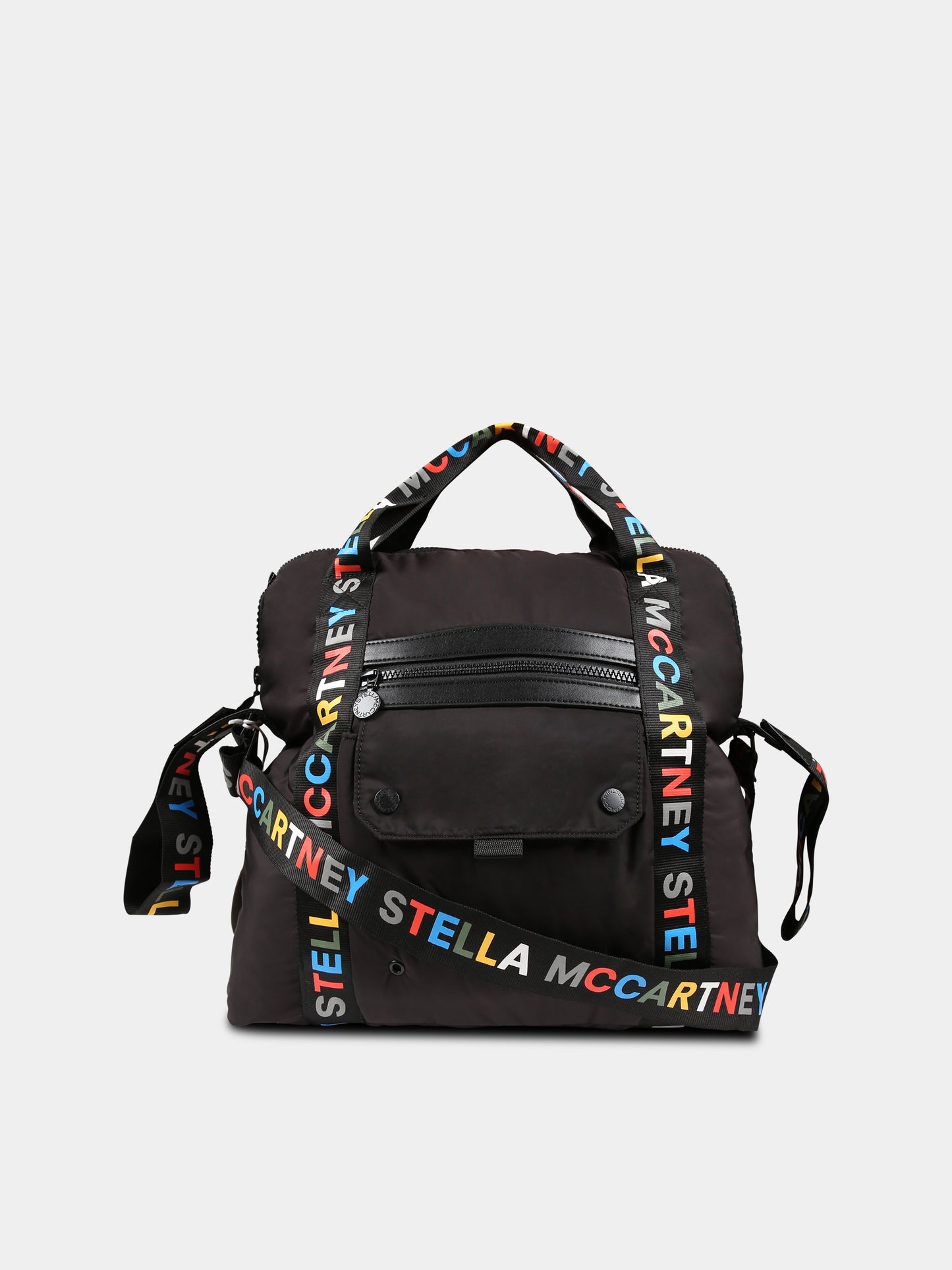 Borsa mamma nera per neonati con logo,Stella Mccartney Kids,TT0508 Z0179 930