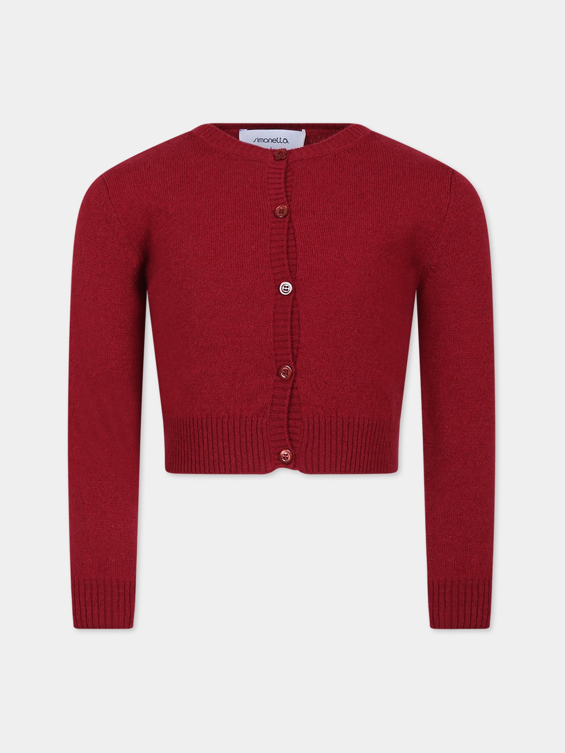 Cardigan bordeaux per bambina,Simonetta,ST9A40 W0113 534