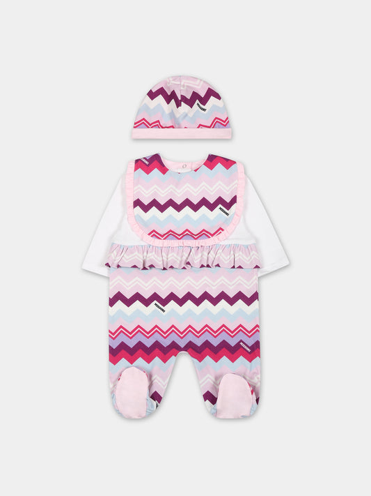 Set viola per neonata con logo,Missoni,MTB020 J0319 579MC